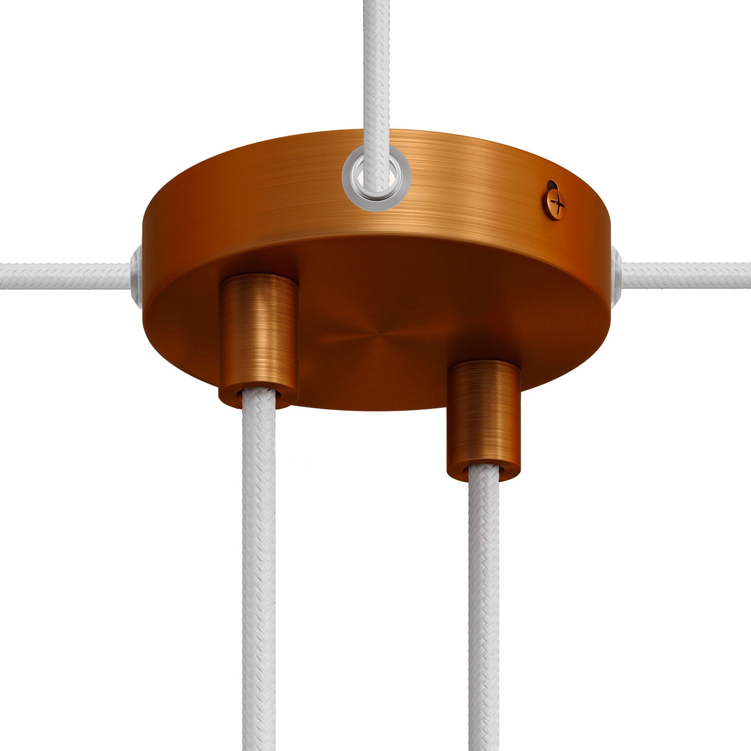 Mini kit rosetón cilíndrico de metal con 2 agujeros y 4 agujeros laterales