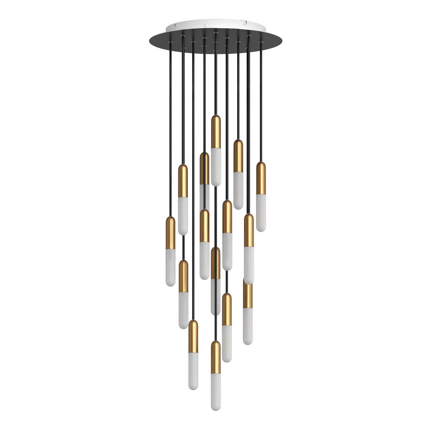 Made in Italy suspension with 15 pendants complete with bulbs, P-Light, and 400 mm Rose-One ceiling rose