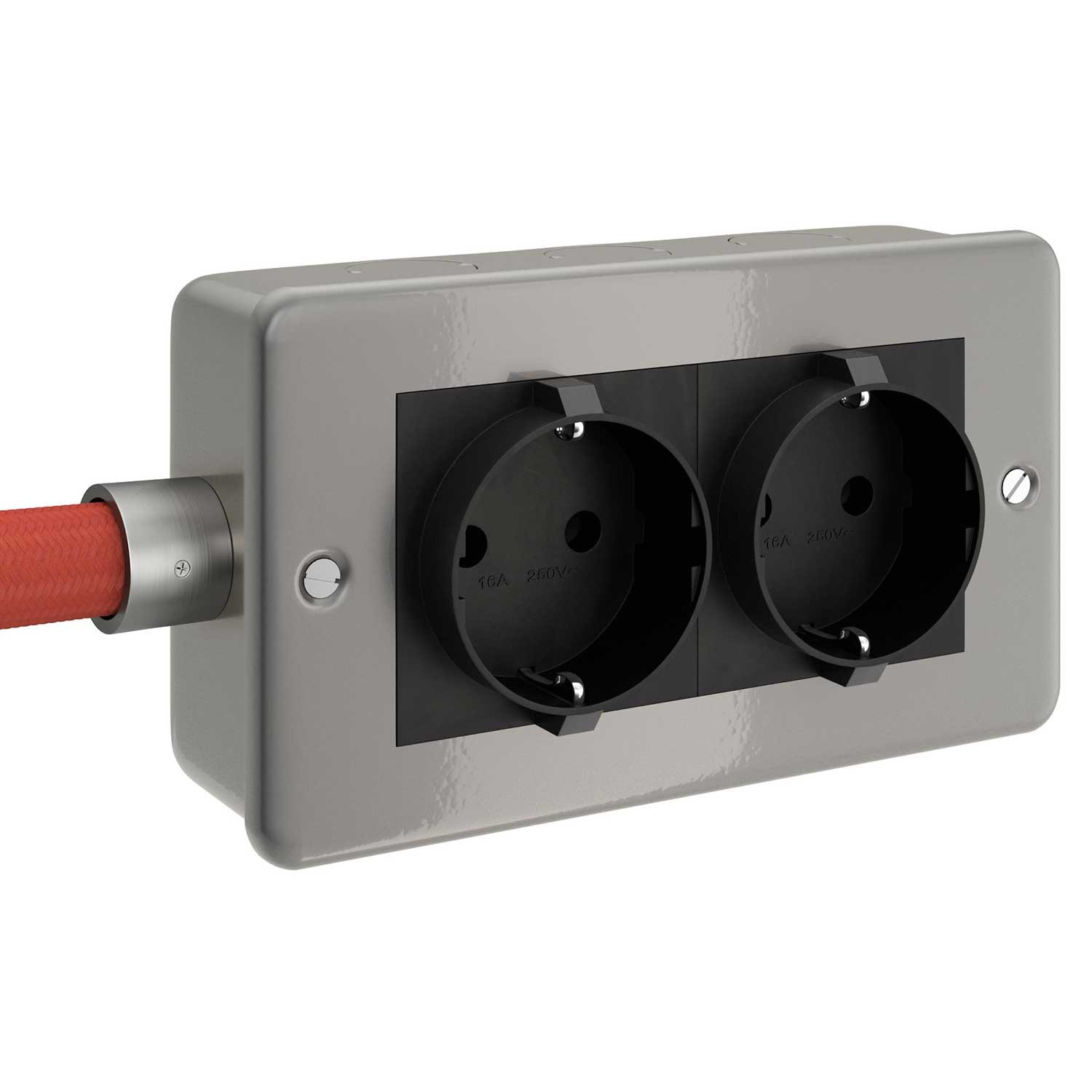 Enchufe interruptor de enchufe eléctrico de pared caja trasera con