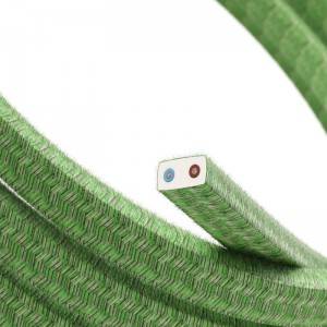 Cable eléctrico para guirnalda revestido de algodón Bronte Pixel Green CX08 - resistente a los rayos UV