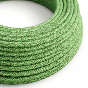 UV resistant round electric cable with Green Pixel Bronte SX08 cotton lining for outdoor use - Compatible with Eiva Outdoor IP65