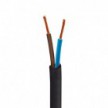 Cable eléctrico exterior redondo resistente a los rayos UV revestido en lino marrón natural SN04 - compatible con Eiva IP65