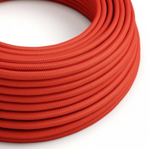 UV resistant round electric cable with Red SM09 fabric lining for outdoor use - Compatible with Eiva Outdoor IP65