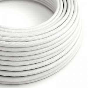 Cable eléctrico exterior redondo resistente a los rayos UV revestido en tejido Blanco SM01 - compatible con Eiva IP65