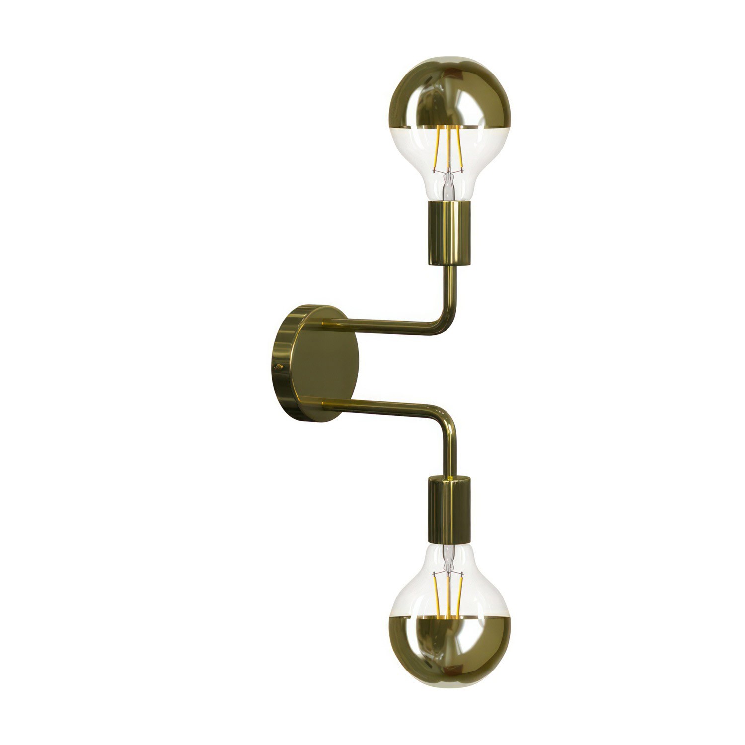 Fermaluce Metal, metal wall light with double bent extension