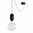 EIVA Outdoor pendant lamp for lampshaed with 5 mt textile cable, decentralizer, silicone ceiling rose and lamp holder IP65