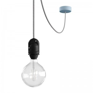 EIVA Outdoor pendant lamp for lampshaed with 5 mt textile cable, decentralizer, silicone ceiling rose and lamp holder IP65