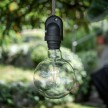 EIVA Outdoor pendant lamp for lampshaed with 5 mt textile cable, decentralizer, silicone ceiling rose and lamp holder IP65