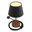 Alzaluce with Impero lampshade, metal table lamp with english plug, cable and switch