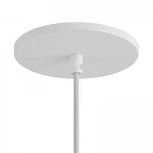 Flush-mounted ceiling rose with 1 central hole