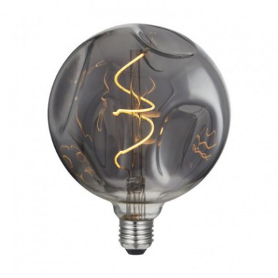 LED Light Bulb Globe G140 Bumped Smoky spiral filament 5W 150Lm E27 Dimmerabile 2000K