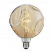 LED Light Bulb Globe G140 Bumped Golden spiral filament 5W 250Lm E27 Dimmerabile 2000K