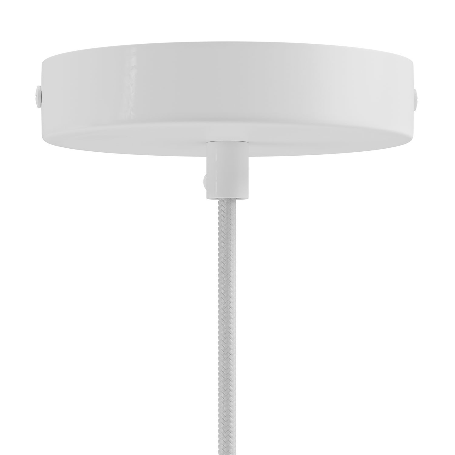 Lámpara de suspensión Made in Italy con cable textil, pantalla Swing Pastel y acabados metálicos