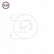 Round Rose-One 7-hole and 4 side holes ceiling rose kit, 200 mm - PROMO