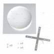 Square XXL Rose-One 9 X-shaped holes and 4 side holes ceiling rose kit, 400 mm - PROMO