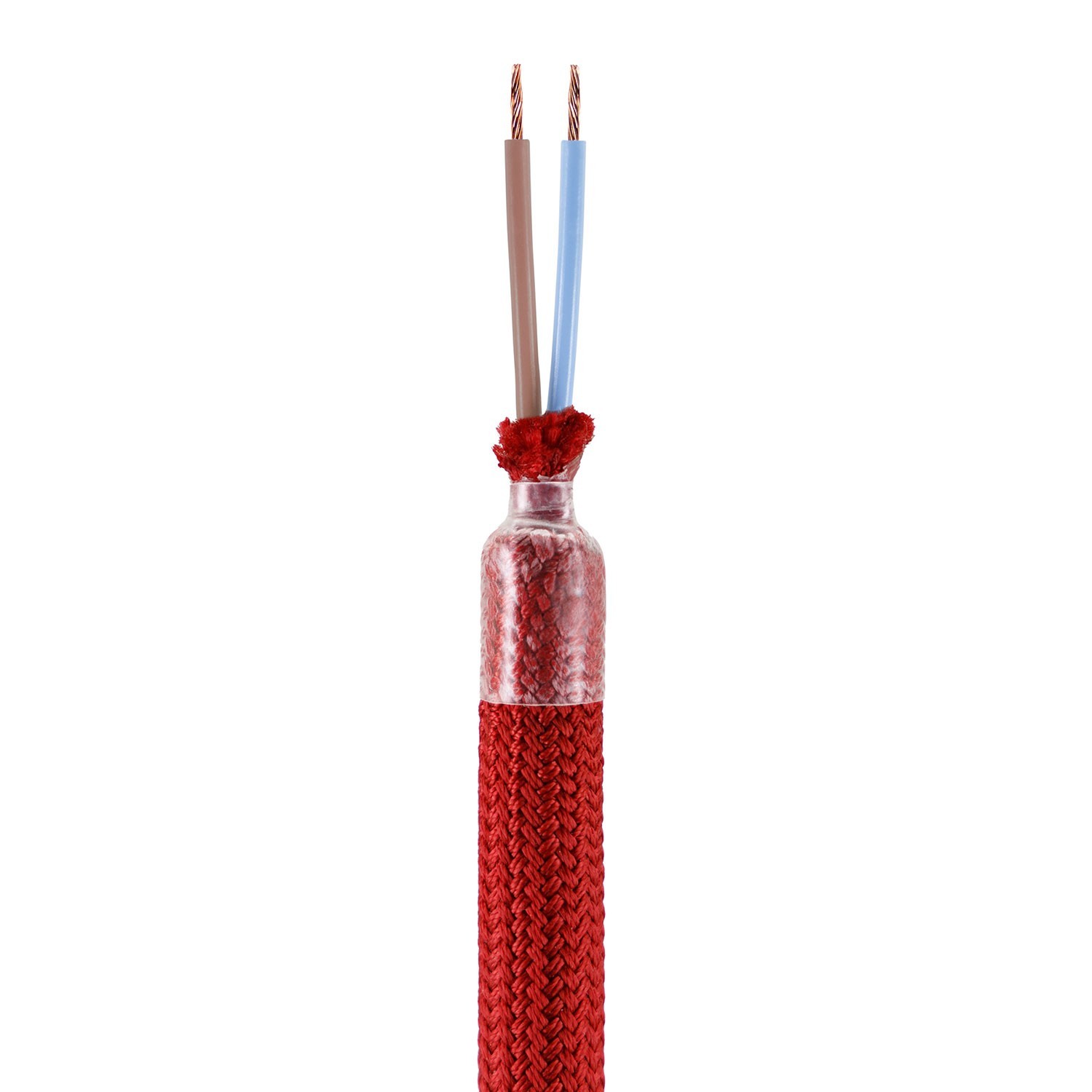 Kit Creative Flex manguera de extensión cubierta de tela RM09 Rojo con extremos metálicos