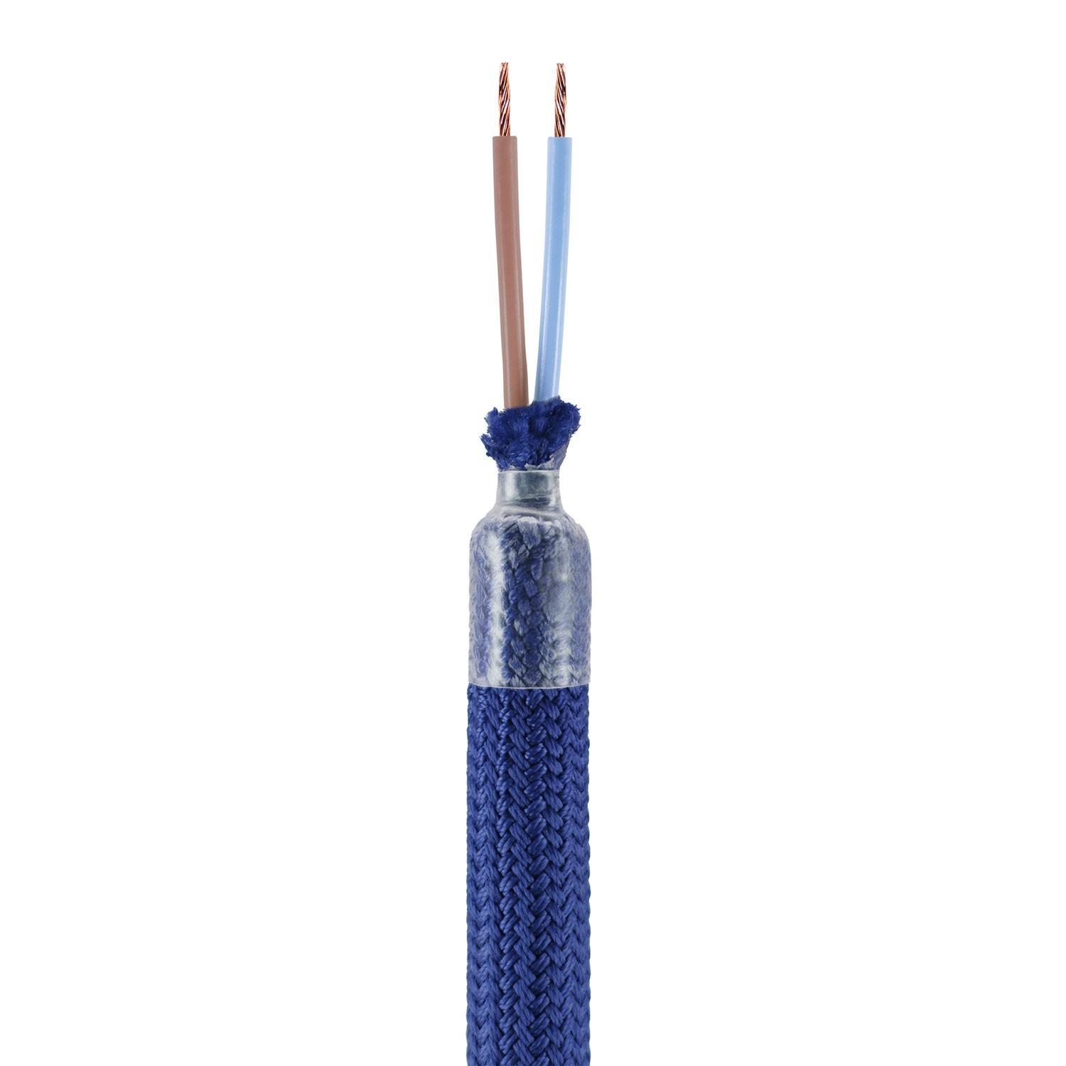 Kit Creative Flex manguera de extensión cubierta de tela RM20 Azul Oscuro con extremos metálicos