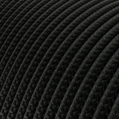 Extra Low Voltage power cable coated in silk effect fabric Black RM04 - 50 m