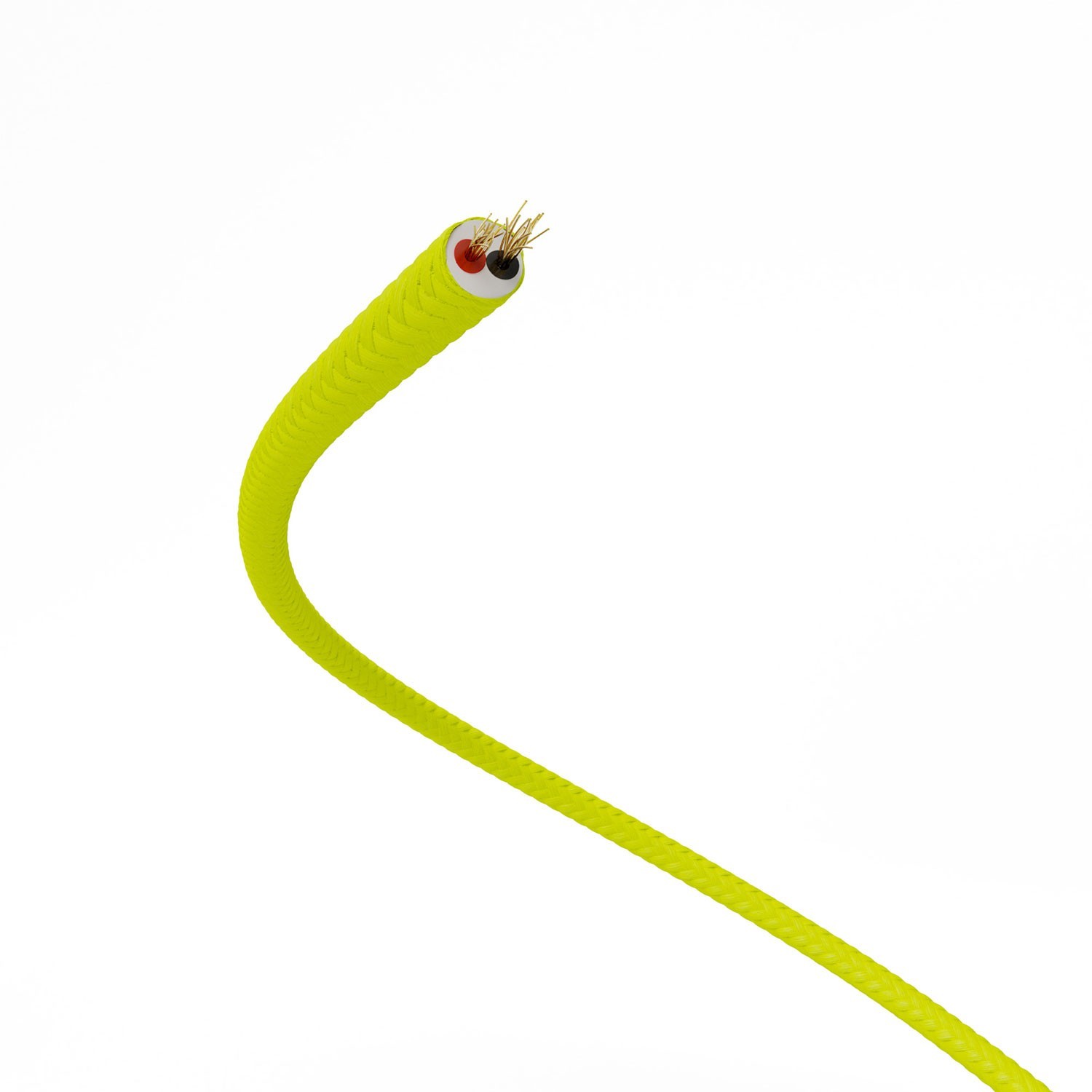 Cable de alimentación Extra Low Voltage revestido de tejido amarillo fluorescente RF10 - 50 m