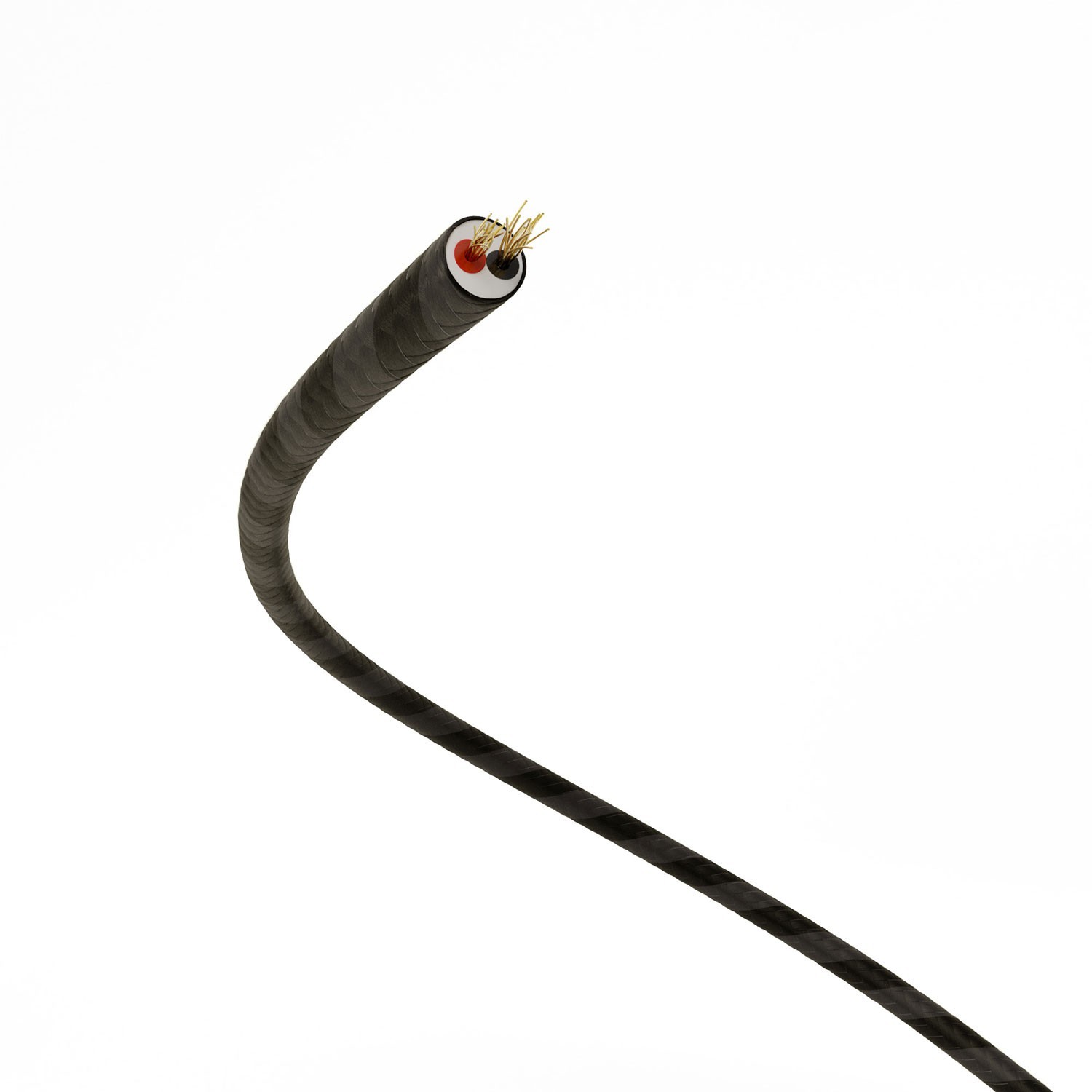 Extra Low Voltage power cable coated in silk effect fabric Vertigo Graphite Black ERM54 - 50 m