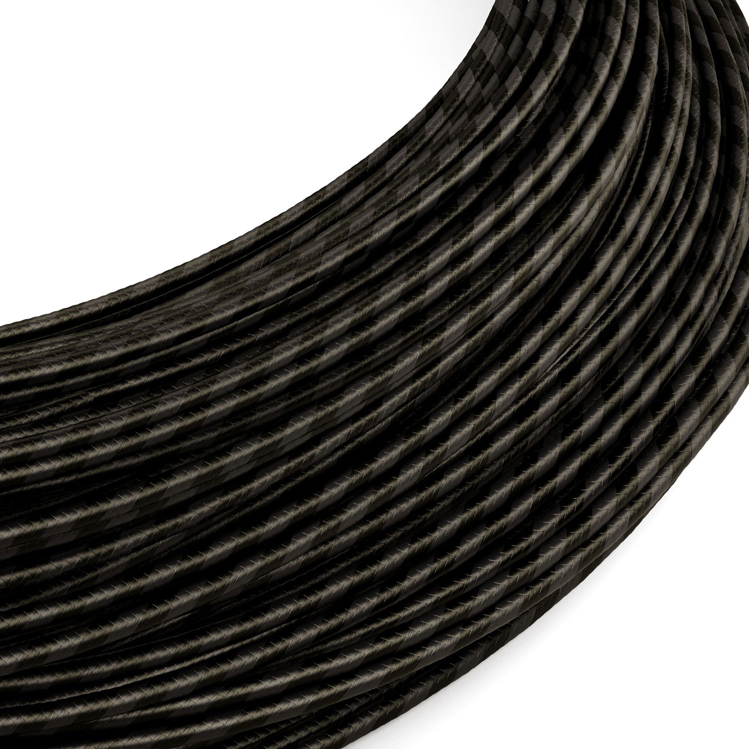 Cable de alimentación Extra Low Voltage revestido de tejido grafito y negro Vertigo ERM54 - 50 m