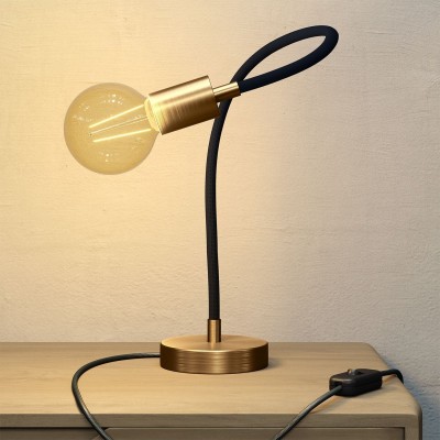 Lámpara de mesa articulada Table Flex de luz difusa con enchufe de 2 polos