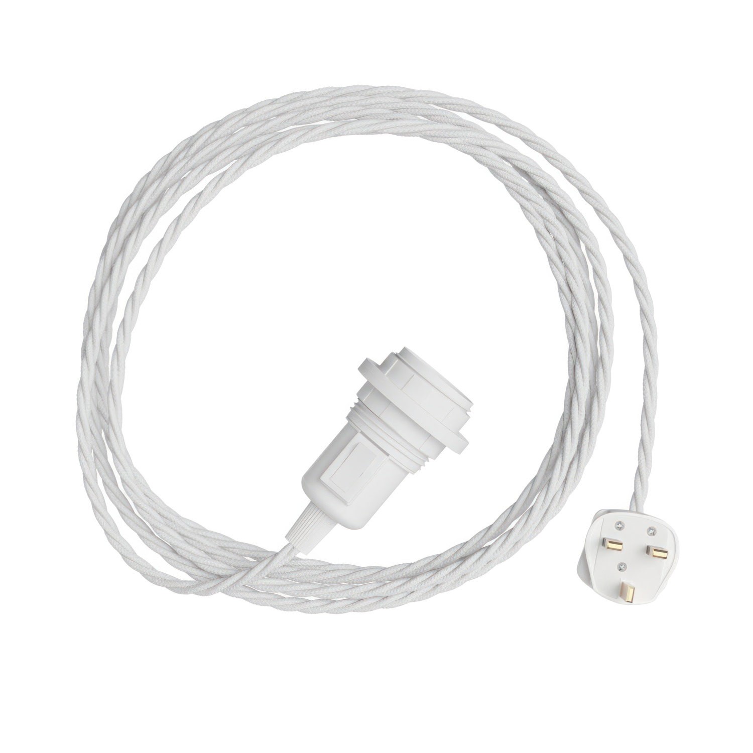 Snake Twisted para pantalla - Lámpara enchufable con cable trazado en telay enchufe del Reino Unido