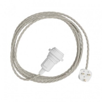 Snake Twisted para pantalla - Lámpara enchufable con cable trazado en telay enchufe del Reino Unido