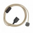 SnakeBis - Juego de cables con portalámparas, cable textil de color y enchufe británico