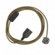 SnakeBis Zig-Zag - Juego de cables con portalámparas, cable de tela Zig-Zag y enchufe del Reino Unido