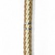 SnakeBis Cuerda - Lámpara enchufable con cable de yute y enchufe británico