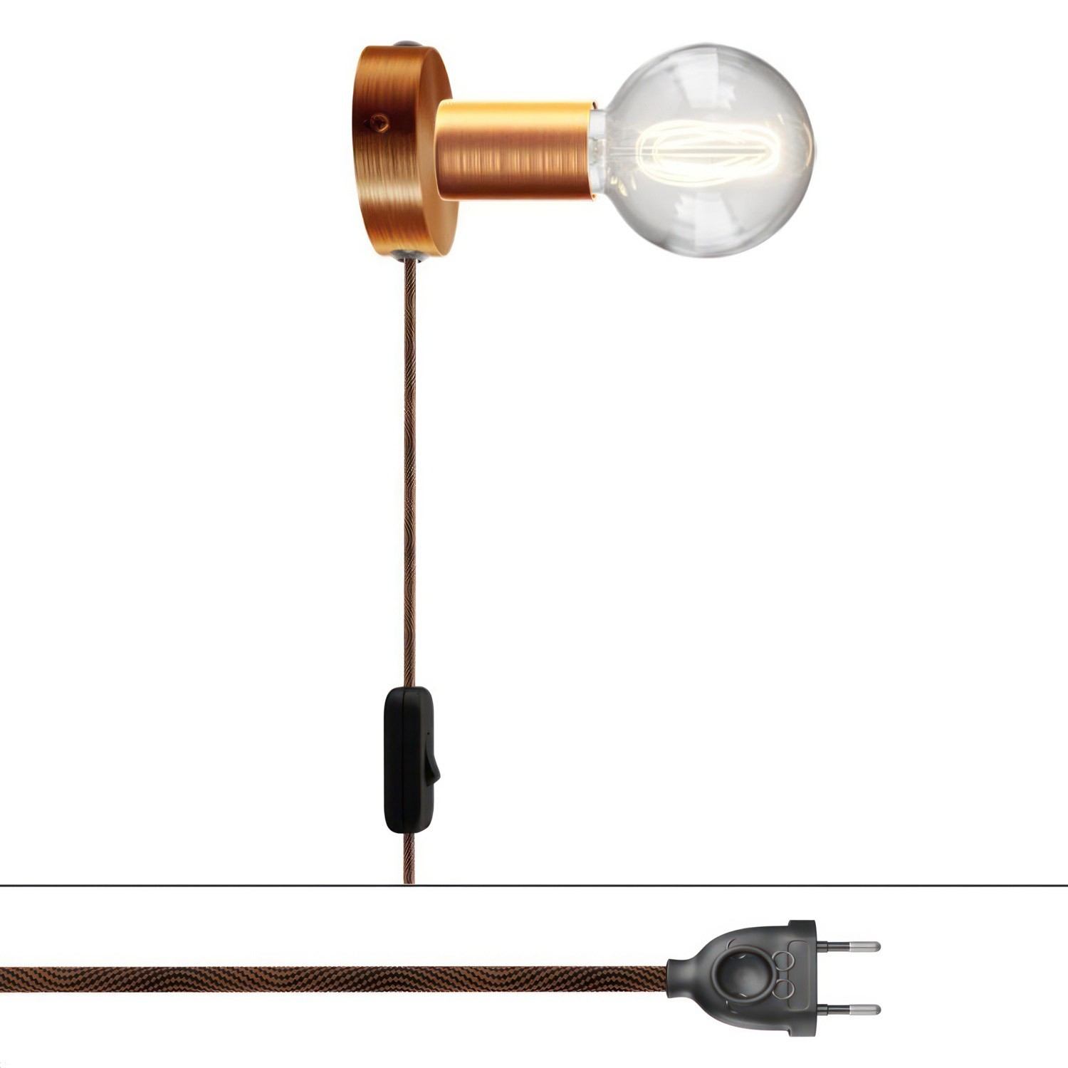 Lámpara Spostaluce metal con clavija de 2 polos