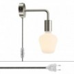 Spostaluce metal Lamp with curved extension and two-pin plug