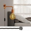 Spostaluce metal Lamp with curved extension and UK plug