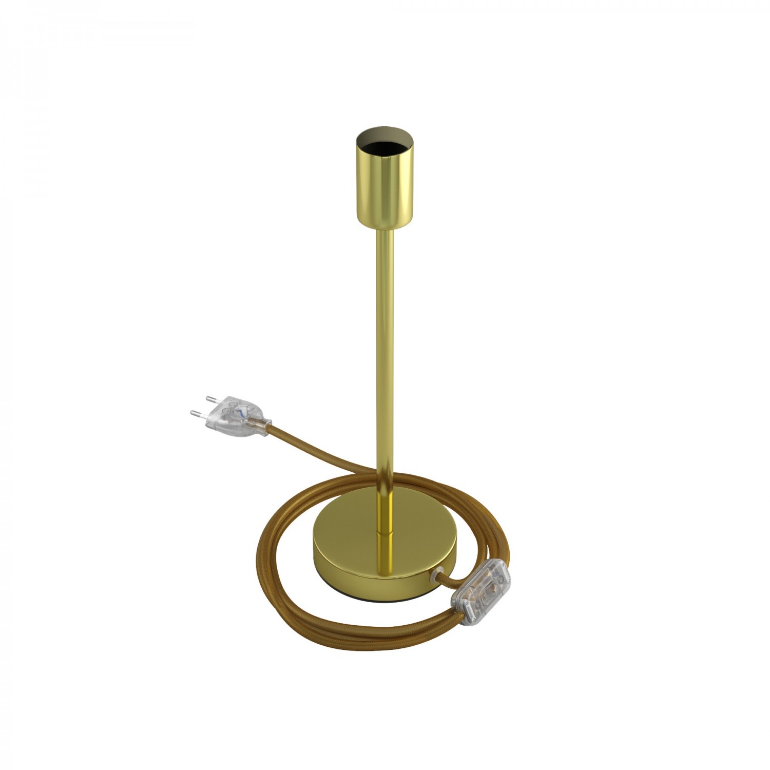 Alzaluce - Lámpara de mesa de metal con clavija de 2 polos