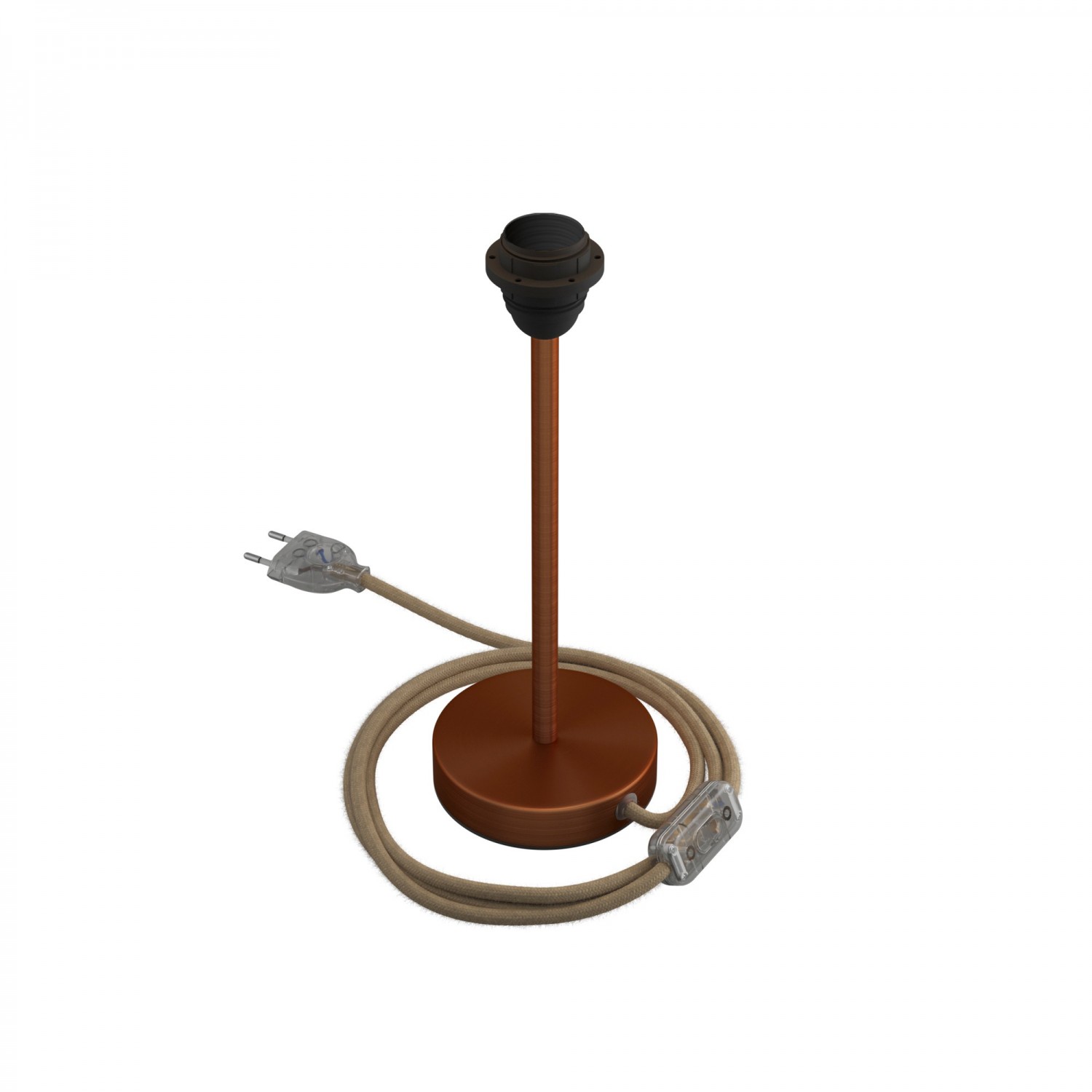 Alzaluce para pantalla - Lámpara de mesa de metal con clavija de 2 polos