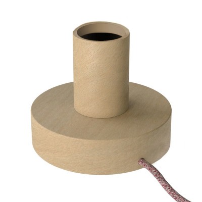 Posaluce -Lámpara de mesa de madera Small con clavija inglesa