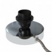 Posaluce for lampshade - Metal table lamp with UK plug
