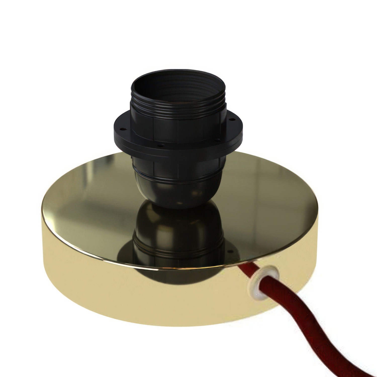 Posaluce for lampshade - Metal table lamp with UK plug