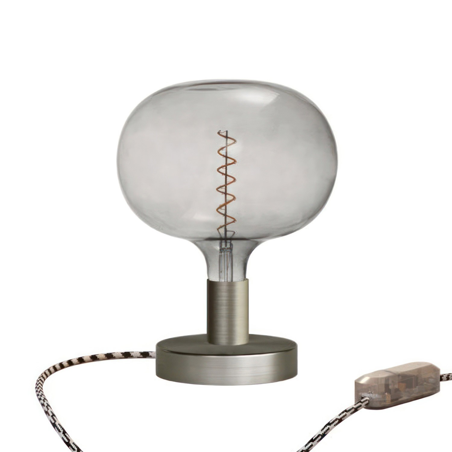 Lámpara de mesa metálica Posaluce Cobble con clavija de 2 polos
