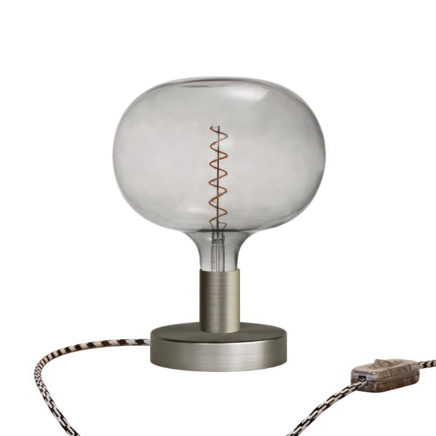 Lámpara de mesa metálica Posaluce Cobble con clavija de 2 polos