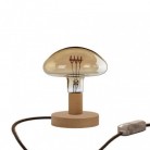 Lámpara de mesa de madera Posaluce Mushroom con clavija de 2 polos