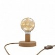 Lámpara de mesa de madera Posaluce Milleluci con clavija de 2 polos