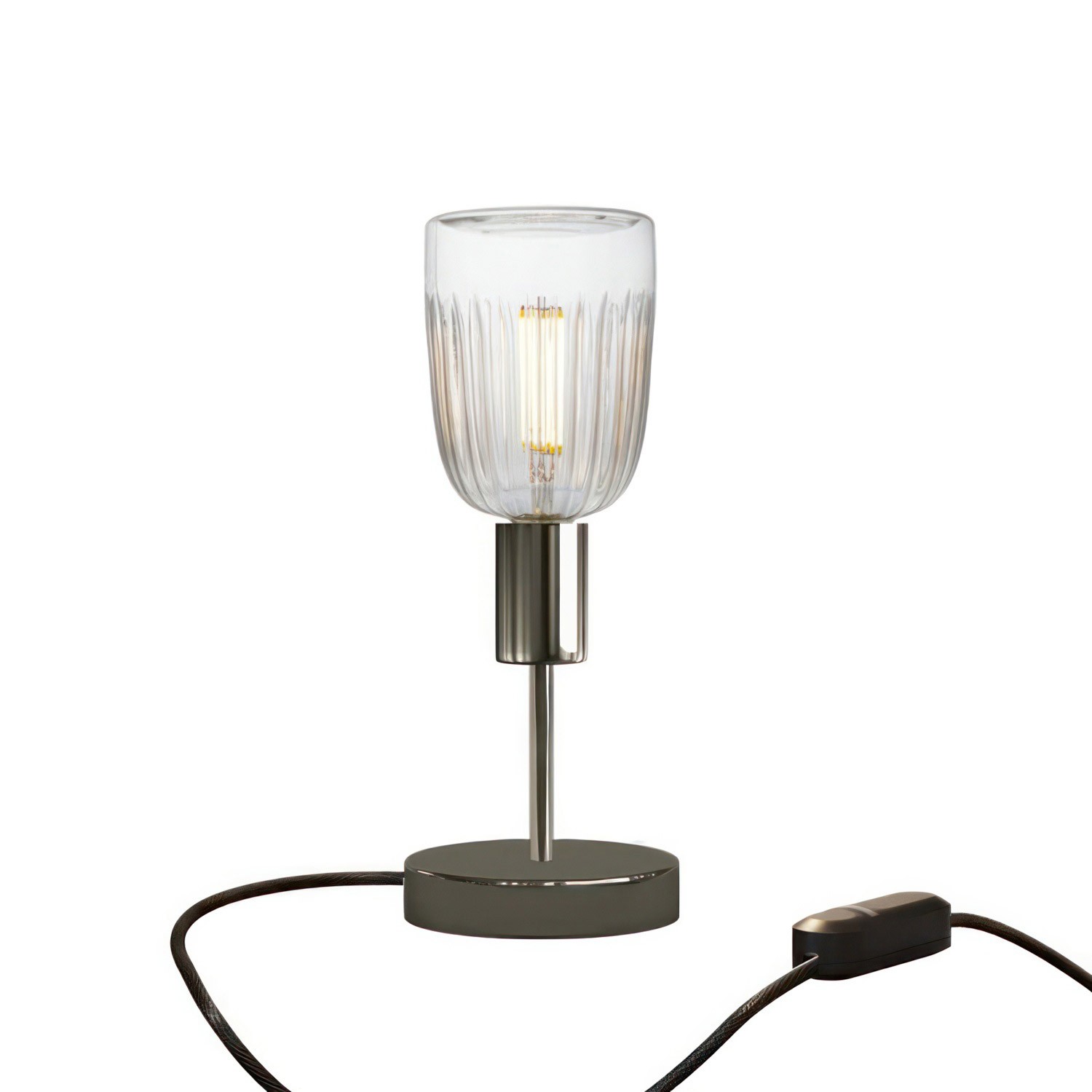 Lámpara de mesa de metal Alzaluce Tiche con clavija de 2 polos