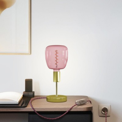 Alzaluce Bona Pastel Metal Table Lamp with two-pin plug