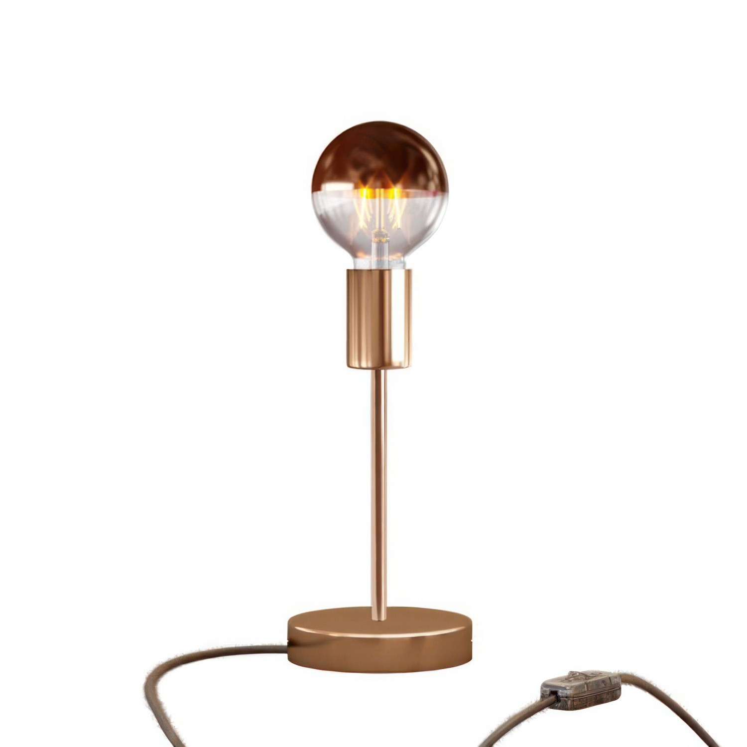 Alzaluce Half Cup Metal Table Lamp with two-pin plug