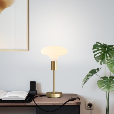 Alzaluce Idra Metal Table Lamp with two-pin plug