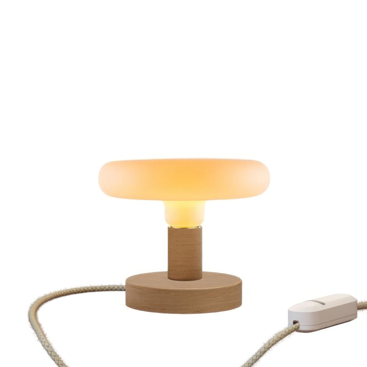 Lámpara de mesa de madera Posaluce Dash con clavija inglesa