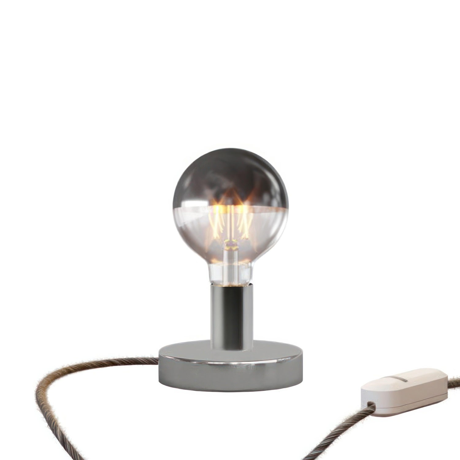 Lámpara de mesa metálica Posaluce Half Cup con clavija inglesa