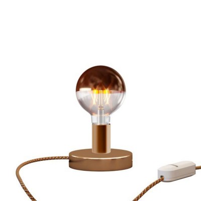 Lámpara de mesa metálica Posaluce Half Cup con clavija inglesa